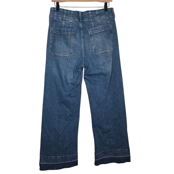 Maeve Anthropologie Womens Medium Wash Wide Leg The Colette Denim Jeans Size 27 - Picture 2 of 10